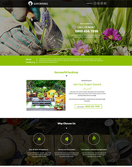High Lead Generating Gardening Care Service HTML5 PPC Landing Page Design Template