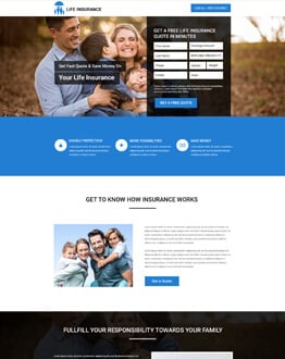 Life Insurance Landing Page Design Template To Boost Your Conversions
