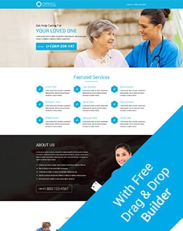Help Seniors in Old Age Through Elderly Care Services Landing Page Design Template