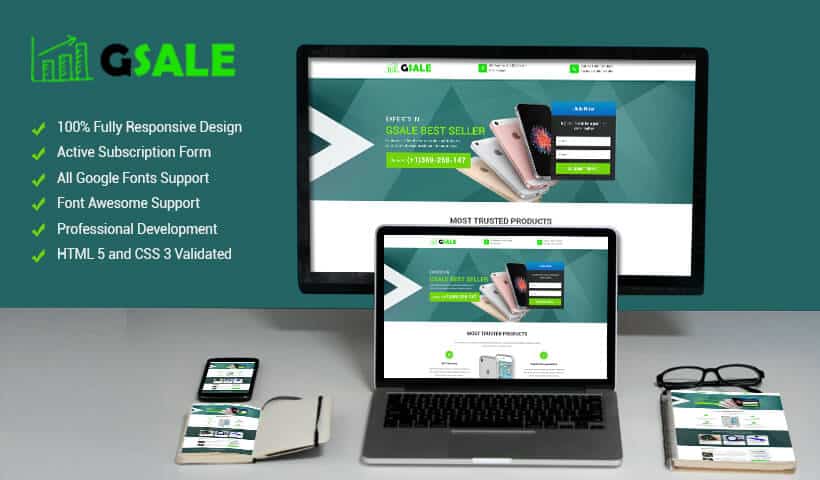 Sales Page Landing Pages Design Template For Your Online Internet Marketing and Affiliate Marketing