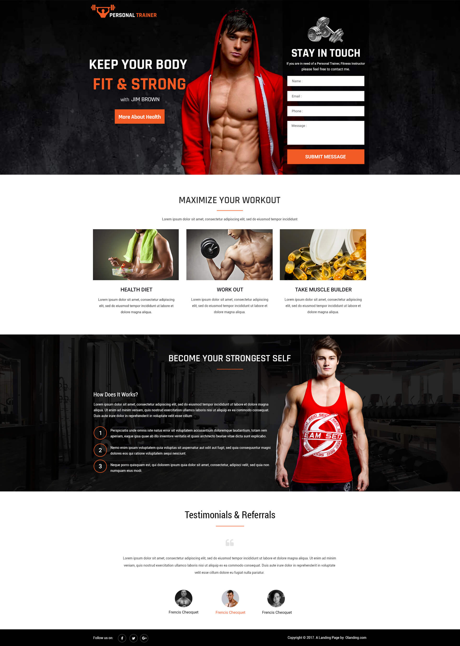 Personal Trainer Landing Page 