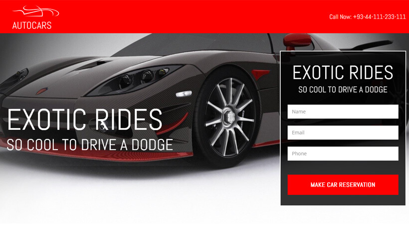 Boost Your Auto Car Business With car dealer responsive landing page template
