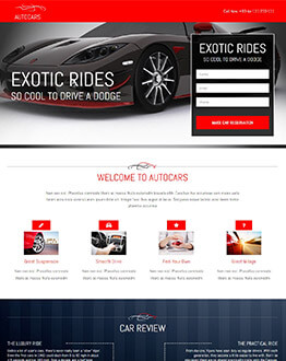 car dealer responsive landing page template To Boost Your Car Repair Business