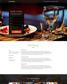 Lead Generating Catering Responsive HTML5 Landing Page Template