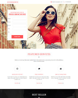 Lead Generating Ecommerce Stores Responsive HTML5 Landing Page Template