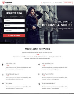 Capture High Traffic And Leads With Best Landing page Template for Fashion Industry