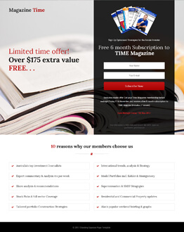 Best Business Conversion HTML5 Responsive Time Magazine Style Squeeze Page Design Template