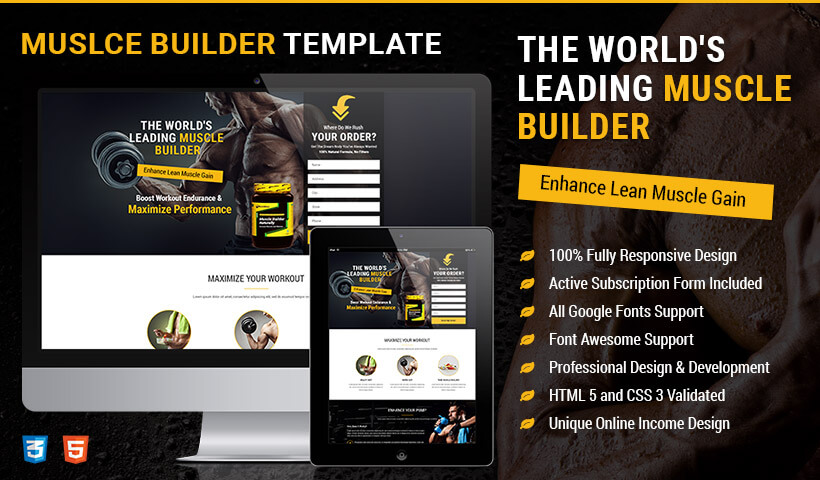 Capture High potential And Lead With HTML5 Supplements Landing Page Design Templates To Boost Sale Of Your Supplements Product