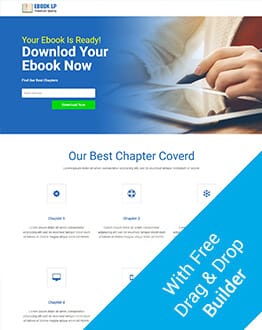 Fully Responsive Ebook HTML Landing Page Template with Free Builder