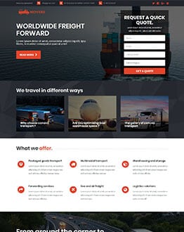 Packing and Moving Companies Landing Page Template