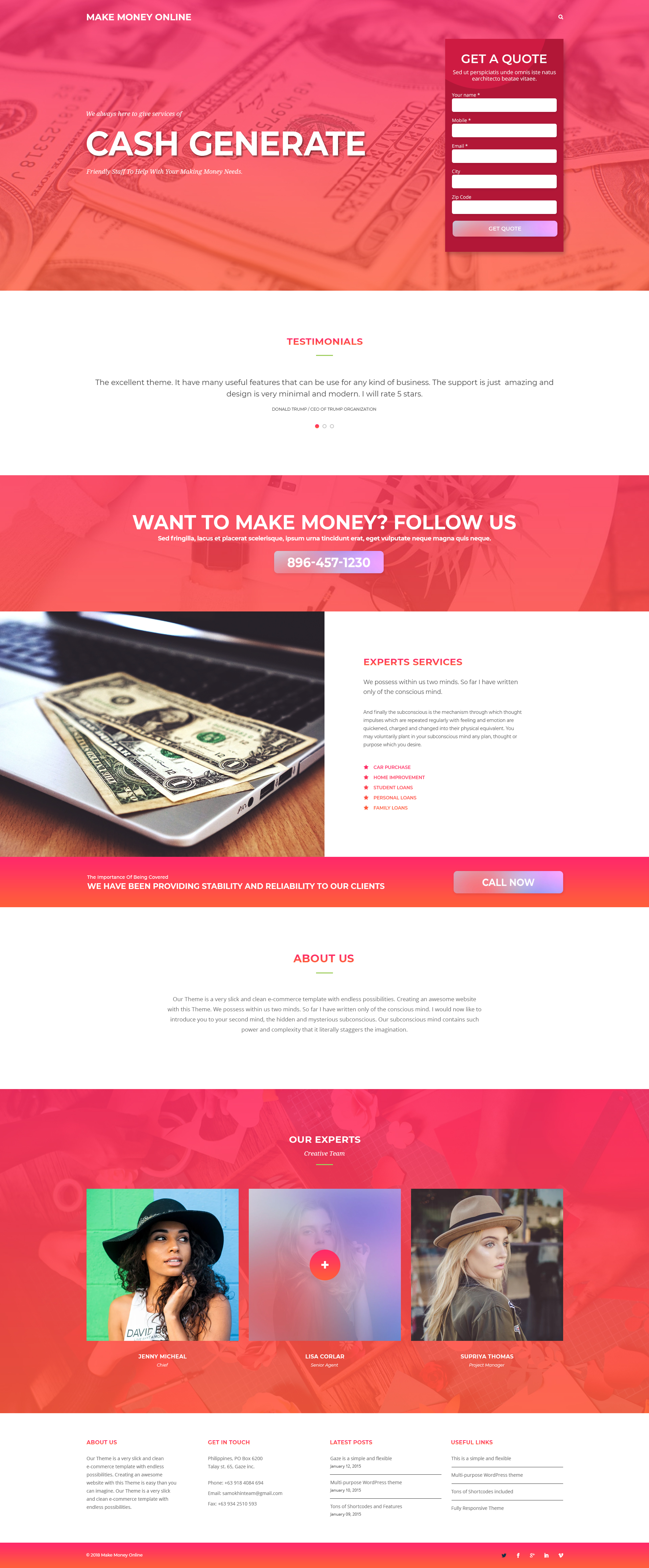 Make Money Online Template